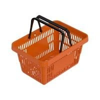 Корзина покупательская, 20л. C двумя ручками. Цвет: Оранжевый