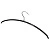 Вешалка-плечики, антискользящая. L=400мм. Цвет: Чёрный