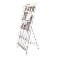 Стеллаж для печатной продукции, 5 ярусов. Складной. Цвет: Белый