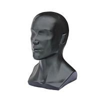 Голова мужская, с плечами. Цвет: Чёрный